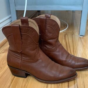 Tecovas The Penny Boot Genuine Leather Cowgirl Western Ankle Boot Size 9